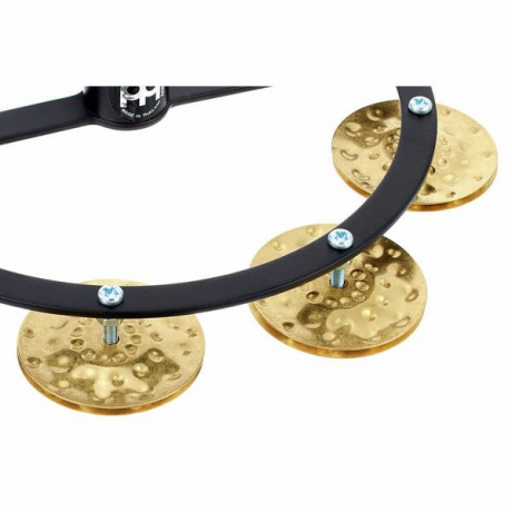 Meinl HTHH1B-BK Hihat 1 Row Hammered Brass Jingles Tamburin (Siyah)<br>Fotoğraf: 6/7