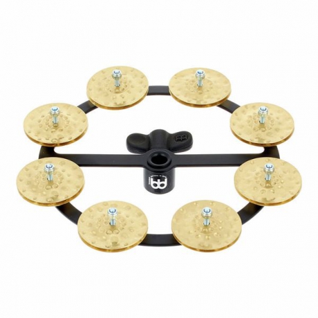 Meinl HTHH1B-BK Hihat 1 Row Hammered Brass Jingles Tamburin (Siyah)<br>Fotoğraf: 5/7