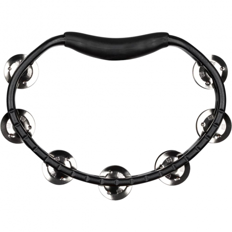 Meinl HTMT1BK ABS Plastic Stainless Steel Jingles 2 Row Tamburin (Siyah)<br>Fotoğraf: 2/6