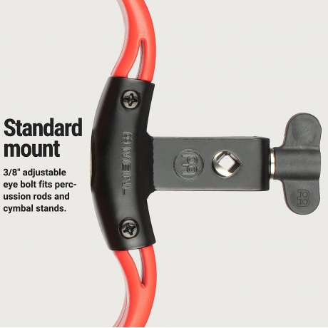 Meinl HTMT2R Stainless Steel Jingle Headliner Range Mounted Tamburin (Kırmızı)<br>Fotoğraf: 2/2