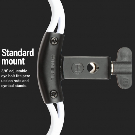 Meinl HTMT2WH Stainless Steel Jingle Headliner Range Mounted Tamburin (Beyaz)<br>Fotoğraf: 2/2