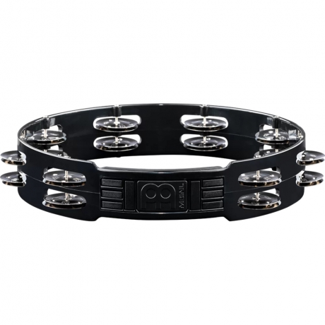 Meinl HTT10BK Stainless Steel Jingle 1-Row 10" Tour Tamburin (Siyah)<br>Fotoğraf: 3/6