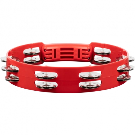 Meinl HTT10R Stainless Steel Jingle 2-rows 10" Tour Tamburin (Kırmızı)<br>Fotoğraf: 4/8