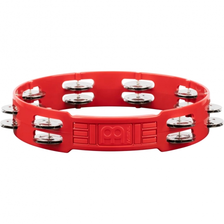 Meinl HTT10R Stainless Steel Jingle 2-rows 10" Tour Tamburin (Kırmızı)<br>Fotoğraf: 3/8