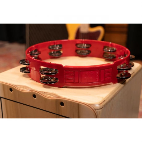 Meinl HTT10R Stainless Steel Jingle 2-rows 10" Tour Tamburin (Kırmızı)<br>Fotoğraf: 8/8