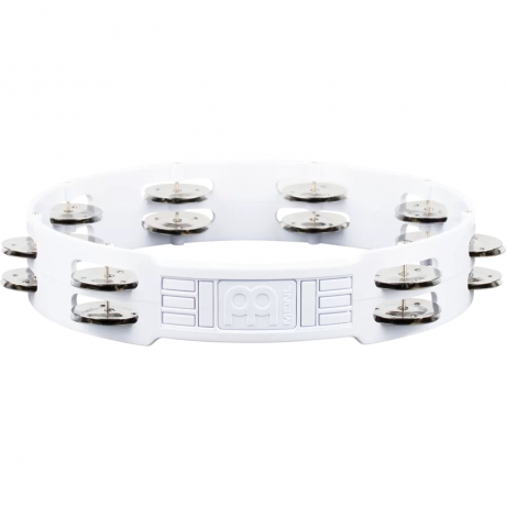 Meinl HTT10WH Stainless Steel Jingle 2-rows 10" Tour Tamburin (Beyaz)<br>Fotoğraf: 2/7