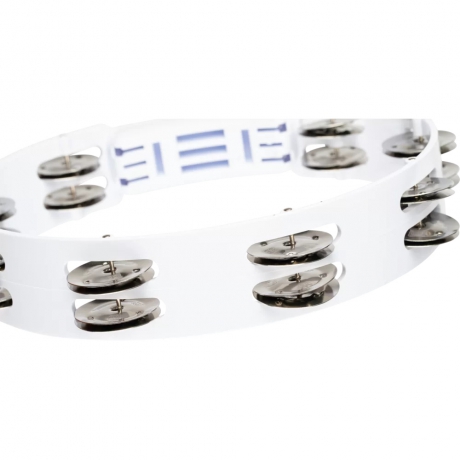 Meinl HTT10WH Stainless Steel Jingle 2-rows 10" Tour Tamburin (Beyaz)<br>Fotoğraf: 4/7