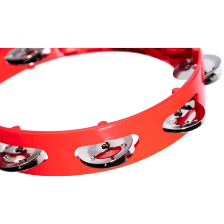 Meinl HTT8R Stainless Steel Jingle 1-Row 8" Tour Tamburin (Kırmızı)<br>Fotoğraf: 5/6