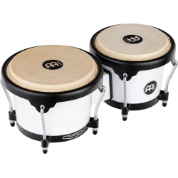 Meinl Journey Series 6 1/2" Macho & 7 1/2" Hembra Molded ABS Bongo (Bright Wh...