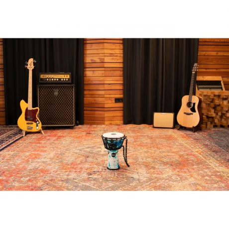 Meinl Junior 7" Djembe (Galactic Blue Tie Dye)<br>Fotoğraf: 9/9