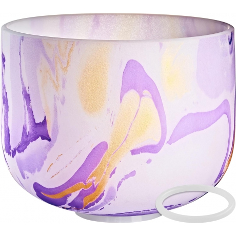 Meinl Sonic Energy 10" Marble Crystal Singing Bowl (B4, Purple, 432 Hz, Crown Chakra)<br>Fotoğraf: 1/3
