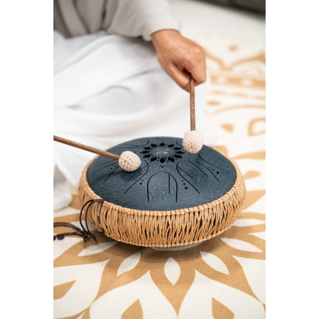 Meinl Sonic Energy 10" Medium Octave Steel Tongue Drum (C Minor, 8 Notes, 432 Hz, Navy Blue)<br>Fotoğraf: 6/8