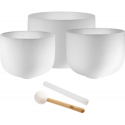 Meinl Sonic Energy 3-Parça Crystal Singing Bowl Set (A4 / F4 / C4, 432 Hz)