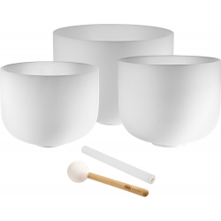 Meinl Sonic Energy 3-parça Crystal Singing Bowl Set (A4 / F4 / D4