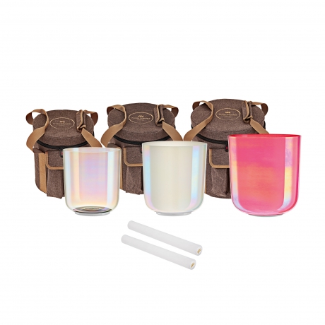 Meinl Sonic Energy 3-Parça Essence Crystal Singing Bowl Set (E4 / B3 / G3, 440 Hz)<br>Fotoğraf: 1/4