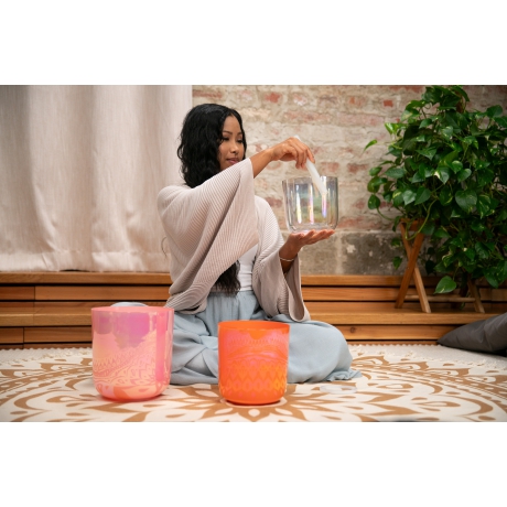 Meinl Sonic Energy 3-Parça Essence Crystal Singing Bowl Set (E4 / C4 / G3, 440 Hz)<br>Fotoğraf: 4/4