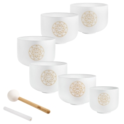 Meinl Sonic Energy 6-Parça Solfeggio Crystal Singing Bowl Set