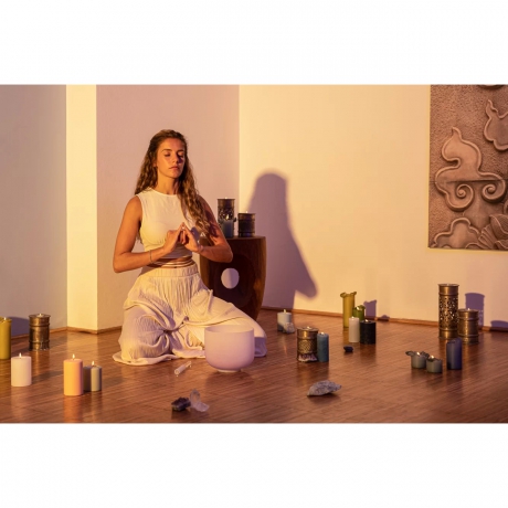 Meinl Sonic Energy CSBC8B Crown Chakra 8'' Crystal Singing Bowl Note B4 (Color Frosted Purple)<br>Fotoğraf: 3/5