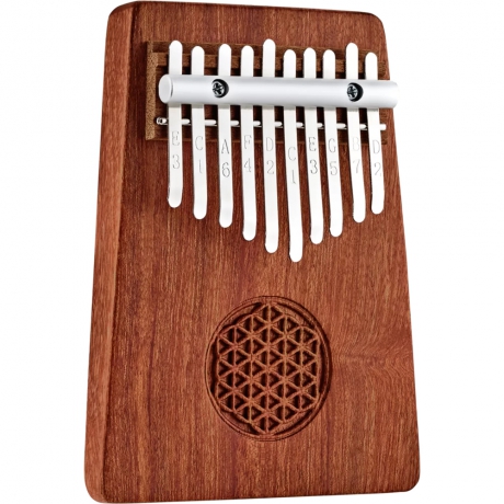 Meinl Sonic Energy KL1002FOL Solid Flower Of Life C Major 10 Note Kalimba (Zambesi Redwood)<br>Fotoğraf: 4/6