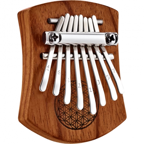 Meinl Sonic Energy KL802FOL Mini Solid Flower Of Life C Major 8 Note Kalimba (Red Zebrawood)<br>Fotoğraf: 4/5