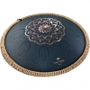 Meinl Sonic Energy OSTD2NBE Octave Steel Floral Design D Amara 16" Tongue Drum (Navy Blue)<br>Fotoğraf: 1/1