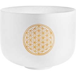 Meinl Sonic Energy PCSB10FOL Flower Of Life 10’’ Crystal Singing Bowl Om 128 Hz (White Frosted)