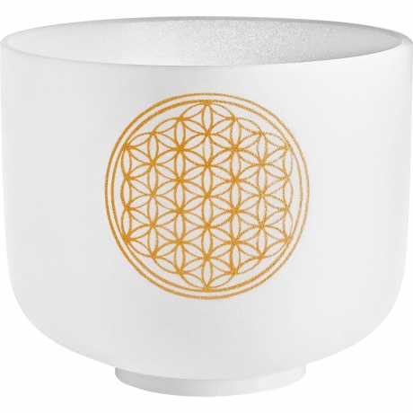 Meinl Sonic Energy PCSB8FOL  Flower Of Life 8’’ Crystal Singing Bowl Om 128 Hz (White Frosted)<br>Fotoğraf: 1/1