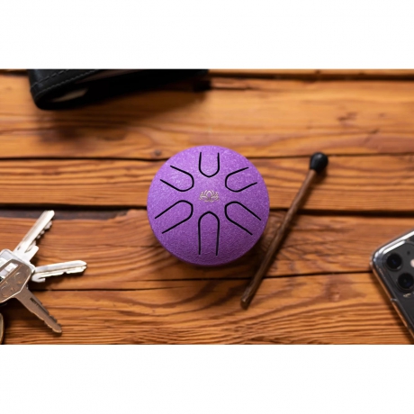 Meinl Sonic Energy PSTD1PLF Pocket Steel A-major 3'' Tongue Drum (Purple)<br>Fotoğraf: 7/8