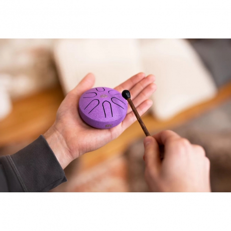 Meinl Sonic Energy PSTD1PLF Pocket Steel A-major 3'' Tongue Drum (Purple)<br>Fotoğraf: 4/8