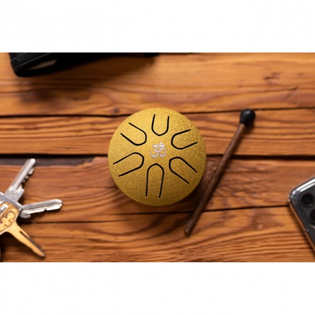 Meinl Sonic Energy PSTD3GOM Pocket Steel A-major 3'' Tongue Drum (Gold)<br>Fotoğraf: 7/8