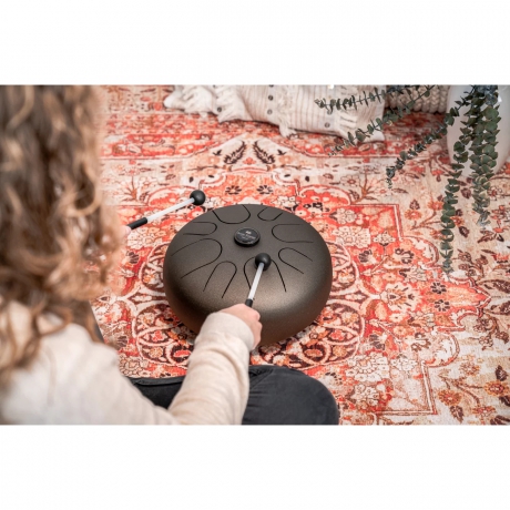 Meinl Sonic Energy STD1VB Steel A-minor 12'' Tongue Drum (Vintage Brown)<br>Fotoğraf: 4/5