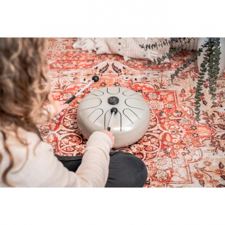 Meinl Sonic Energy STD4PG Steel G-minor 12'' Tongue Drum (Pearl Grey)<br>Fotoğraf: 7/8