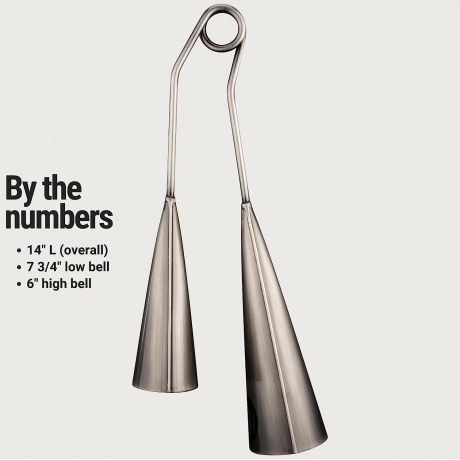 Meinl STBAG2 Hand Brushed Handmodel Large Agogo Bell (Krom)<br>Fotoğraf: 2/2