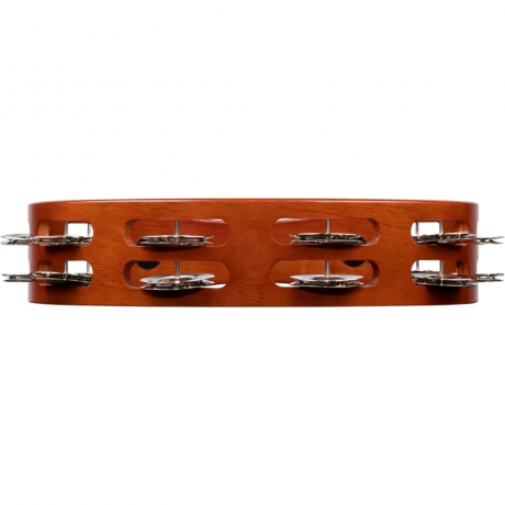 Meinl TA2AB Wood Nickelsilver Jingle 2-Rows Hand Tamburin (Antique Brown)<br>Fotoğraf: 6/6