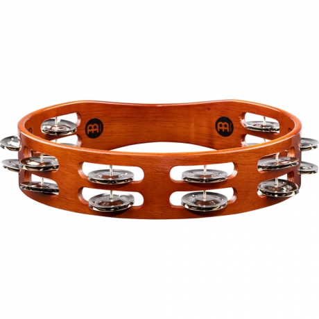 Meinl TA2AB Wood Nickelsilver Jingle 2-Rows Hand Tamburin (Antique Brown)<br>Fotoğraf: 4/6