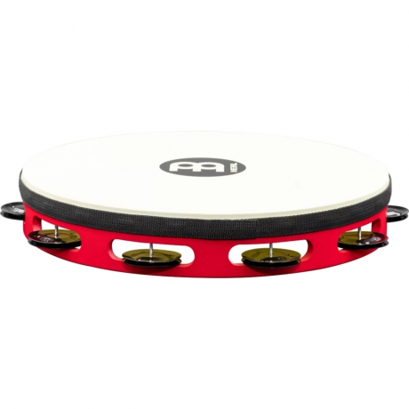 Meinl TAH1BK-R-TF Tour Jingle Wood True Feel Head 1 Row Tamburin (Red Black)<br>Fotoğraf: 4/6