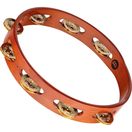 Meinl Wood Brass Jingle Hand Tamburin (Antique Brown)<br>Fotoğraf: 1/2