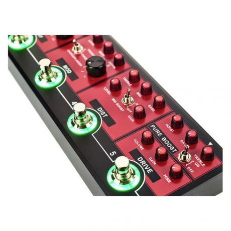 Mooer RED TRUCK Kombine Multi Efekt Pedalı<br>Fotoğraf: 2/6