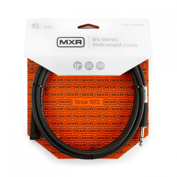 MXR DCIST10R Right / Straight TRS Stereo Enstrüman Kablosu (3 Metre), Fotoğraf: 1/2