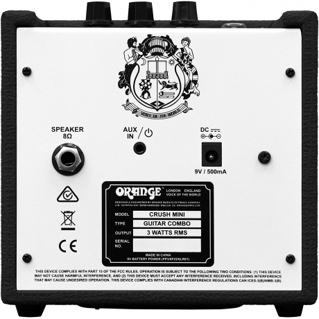 Orange Crush Mini 3W Kombo Elektro Gitar Amfisi (Siyah)<br>Fotoğraf: 5/5