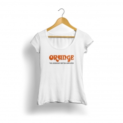 Orange Logo Kadın T-Shirt (Beyaz)