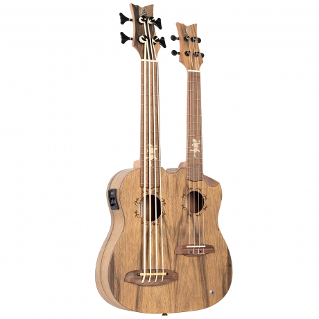 Ortega Custom Built Series HYDRA-BSTE Tenor Double Neck, Ukebass Ukulele (Dao Narural)<br>Fotoğraf: 1/3