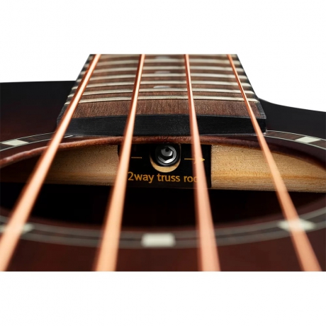 Ortega D7CE-BFT-4 Deep Series 7 Cutaway Akustik Bas Gitar (Burbon Burst)<br>Fotoğraf: 3/6
