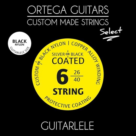 Ortega GTLSBK Black Nylon Select Guitarlele Teli (026/.040)<br>Fotoğraf: 1/2