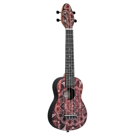 Ortega K2SS-RKC Keiki Super Scale Soprano Ukulele Seti (Red Kaleidoscope)<br>Fotoğraf: 2/3