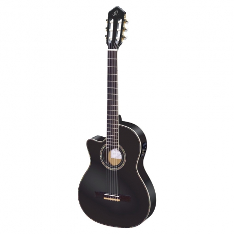 Ortega RCE145BK Solak Elektro Klasik Gitar (Siyah)<br>Fotoğraf: 1/2
