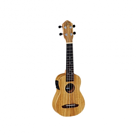 Ortega RFU10ZE Elektro Sopranıo Ukulele (Zebra Natural)<br>Fotoğraf: 1/3