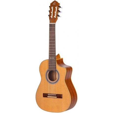 Ortega RQ39E Requinto Series Cutaway Elektro Klasik Gitar (Natural)<br>Fotoğraf: 2/4