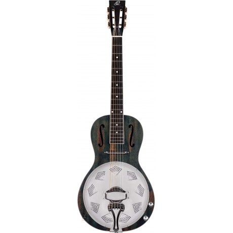 Ortega RRG30E-DD Americana Series Rezonatör Gitar (Distressed Satin Denim)<br>Fotoğraf: 1/4