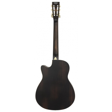 Ortega RRG40CE-DBK Americana Series Rezonatör Gitar (Distressed Black Antique Satin)<br>Fotoğraf: 4/5